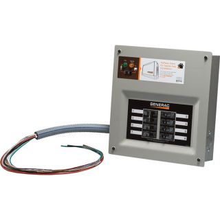 Generac HomeLink Prewired Manual Transfer Switch — 30 Amps, 8 Circuits, Model# 6852  Generator Transfer Switches