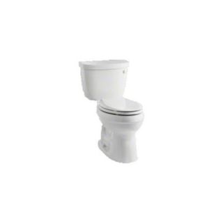 KOHLER Cimarron 2 piece 1.6 GPF Elongated Toilet with AquaPiston Flushing Technology in White 3589 RA 0