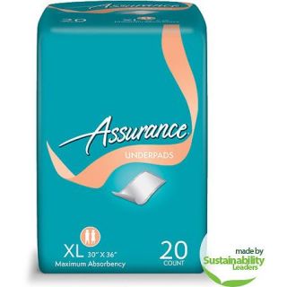 Assurance Protective Underpads, XL, 20 count