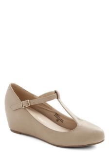 Haute Harmony Wedge in Beige  Mod Retro Vintage Heels