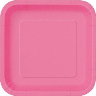 Square Plates, 7", 16 Pack