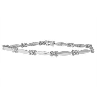Sterling Silver 1/2ct Diamond X Link Bracelet (I J,I1 I2)   15785795
