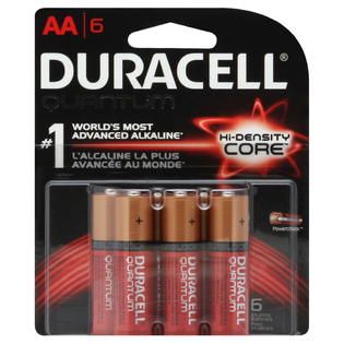 Duracell Quantum AA 6 Pk Batteries, Alkaline, Hi Density Core   Tools