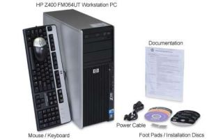 HP Z400 FM064UT Workstation PC   Intel Xeon W3503 2.40GHz, 3GB DDR3, 250GB HDD, DVDRW, Keyboard/Mouse, Windows 7 Professional 32 bit, No Graphics Card