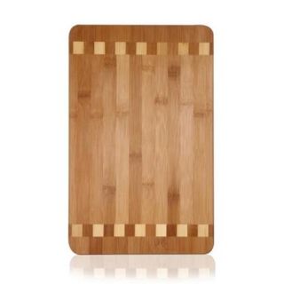 Adeco 100 percent Natural Bamboo 0.7 inch Thick Chopping Board