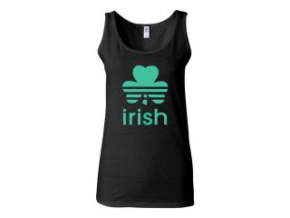 Junior Irish Pride St. Patrick's Day Clover Leaf Novelty Statement Sleeveless Tank Top