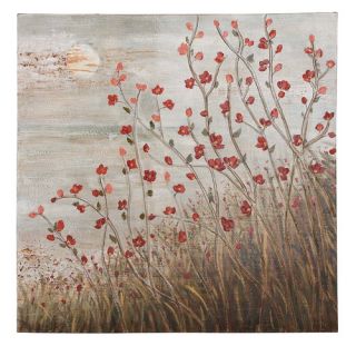 Woodland Imports Floral Painting Print on Canvas