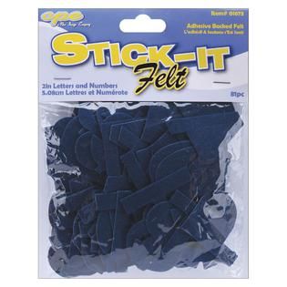 The New Image Group Stick It Felt 2 Numbers & Letters  Blue 81/Pkg