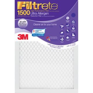 Filtrete Ultra Allergen Reduction Electrostatic Pleated Air Filter (Common: 14 in x 14 in x 1 in; Actual: 13.7 in x 13.7 in x 0.78125 in)