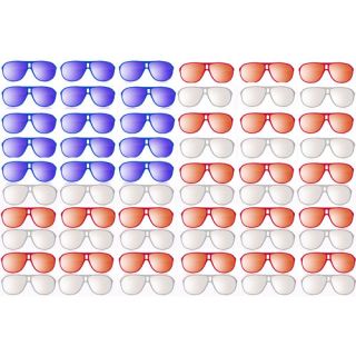Sunglasses in America Painting Print on Wrapped Canvas