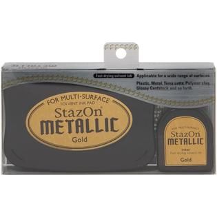 Stazon Metallic Ink Kit Gold   Home   Crafts & Hobbies   Scrapbooking