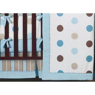 Sweet Jojo Designs  Mod Dots Blue Collection 9pc Crib Bedding Set