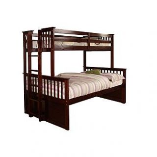 Walnut Finish Twin Full Bunk: Upscale Elegance Available at 