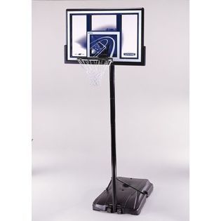Courtside Portable Basketball System with 48in Shatter Guard Black