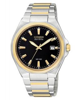 Citizen Watch, Mens Eco Drive Two Tone Stainless Steel Bracelet