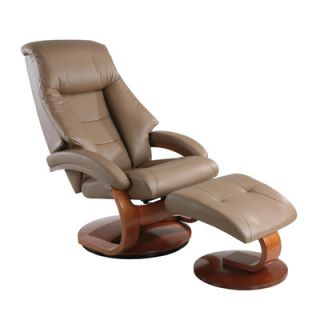 Varick Gallery Leather Ergonomic Recliner and Ottoman
