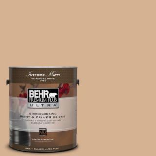BEHR Premium Plus Ultra Home Decorators Collection 1 gal. #HDC NT 04 Creme De Caramel Flat/Matte Interior Paint 175401