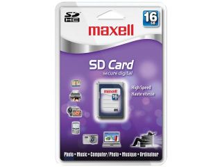 Maxell SD 116 16 GB Secure Digital High Capacity (SDHC)   1 Card/1 Pack