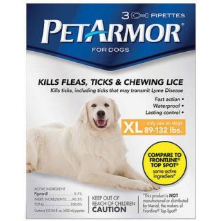 PetArmor Flea & Tick Protection for Dogs 89 132 lbs, 3 month Supply