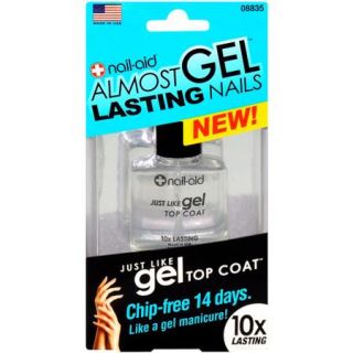 Nail Aid Almost Gel Lasting Nails Just Like Gel Nail Top Coat, 0.55 fl oz