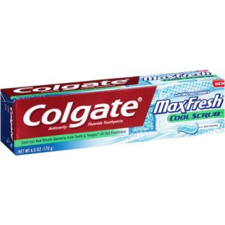 Colgate Max Fresh Fluoride Cool Scrub Toothpaste   6 Oz