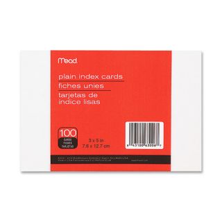 Index Cards, Plain, 4 x 6, Unruled, White, 100 Pack