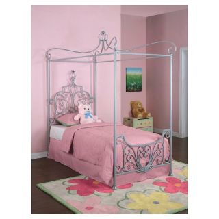 Kids Canopy Bed Metal/Silver Grey   Powell Company