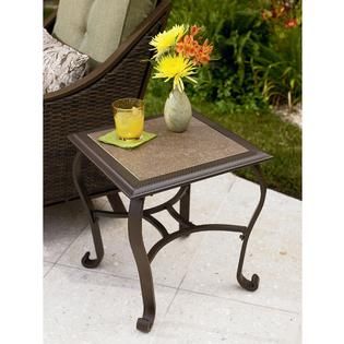 Peyton Ceramic Top Side Table: Enjoy Life Outdoors Again with 