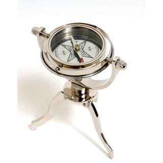 Old Modern Handicrafts Gimbaled Compass on Tri stand