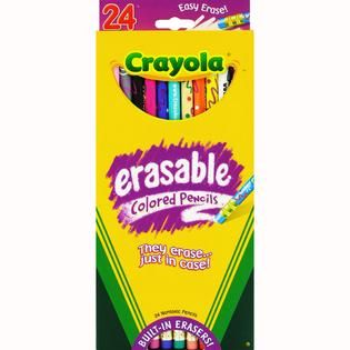Crayola Colord Pencl 24 Count Erasable   Office Supplies   Writing