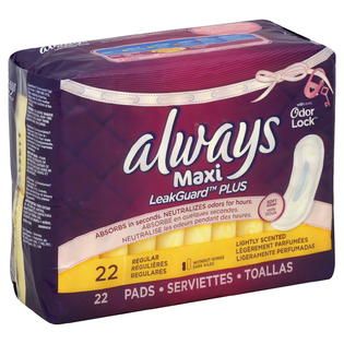 Always Pads, Maxi, Regular, Lightly Scented, 22 pads   Health