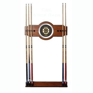 Trademark NHL Boston Bruins 2 piece Wood and Mirror Wall Cue Rack
