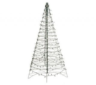 Pre Lit 6 Fold Flat Outdoor Christmas Tree by Lori Greiner —