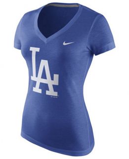 Nike Womens Los Angeles Dodgers V Neck Logo T Shirt   Sports Fan Shop