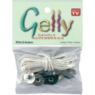 Gelly Candle Wick & Anchors 9' Wick, 12 Anchors