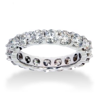 14k White Gold 4ct TDW Diamond Eternity Anniversary Ring (I J, I1 I2
