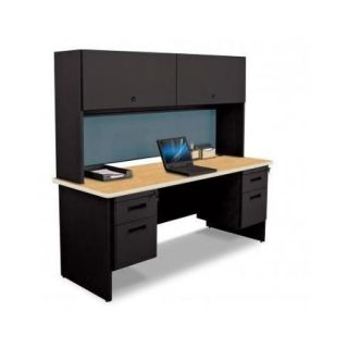 Pronto 72" Double File Desk Credenza Including Flipper Door Cabinet, 72W x 24