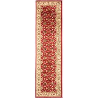 Safavieh Lyndhurst Red and Ivory Rectangular Indoor Machine Made Runner (Common: 2 x 16; Actual: 27 in W x 192 in L x 0.5 ft Dia)