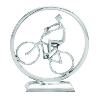 14 inch Round Weather Resistant Bike Sculpture