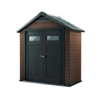 Keter Fusion 7.5 ft. x 4 ft. Wood and Plastic Composite Shed 219883