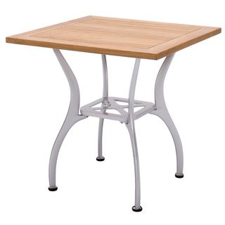 Square 32 inch Grade A Teak and Aluminum Dining Table