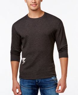 Star Heathered Long Sleeve T Shirt   T Shirts   Men