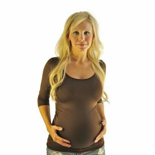Mommylicious   Maternity Seamless ¾ Sleeve Top Online Exclusive