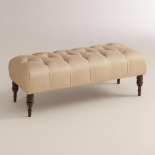 Micro Suede Clare Tufted Upholstered Bench