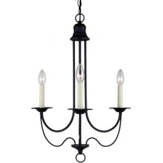 Sea Gull Lighting Plymouth 3 Light Blacksmith Single Tier Chandelier 31290 839