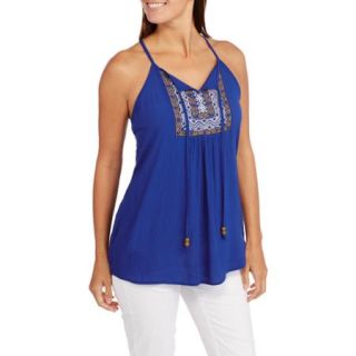 Millenium Women's Embroidered Front Drawstring Tank