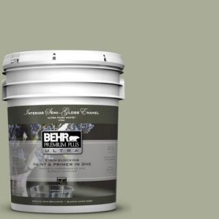 BEHR Premium Plus Ultra 5 gal. #S380 4 Bay Water Semi Gloss Enamel Interior Paint 375405