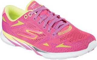 Womens Skechers GOmeb Speed 3 2016 Running Shoe   Pink/Lime
