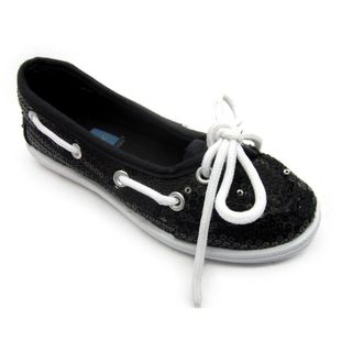 Blue Girls K Boaty Sequined Slip on Boat Shoes   Shopping