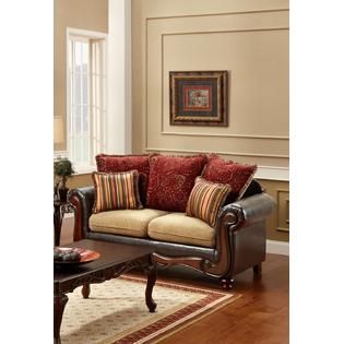 Furniture of America Marchette 2 Tone Traditional Style Loveseat